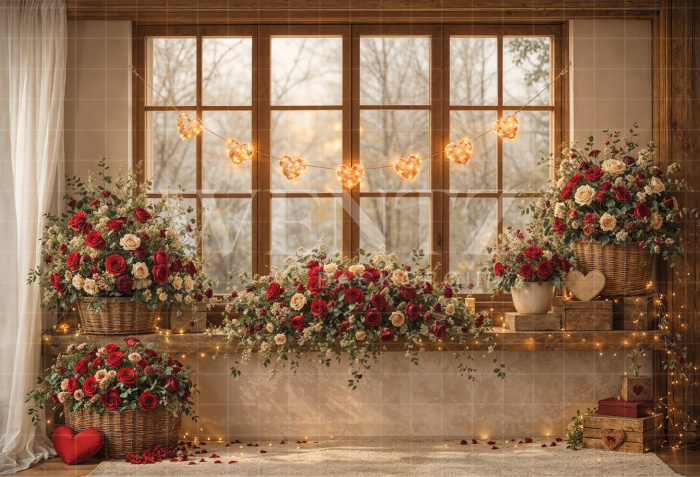 Fundo Fotográfico em Tecido Dia dos Namorados / Backdrop 8308