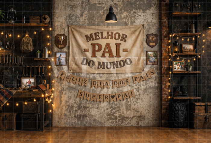 Fundo Fotográfico em Tecido Dia dos Pais / Backdrop 8374