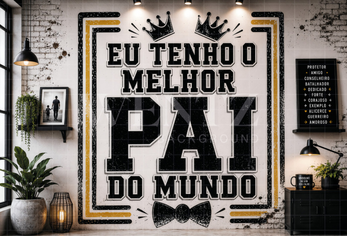 Fundo Fotográfico em Tecido Dia dos Pais / Backdrop 8437