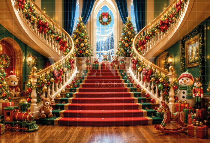 Fundo Fotográfico em Tecido Escadaria de Natal / Backdrop 8500