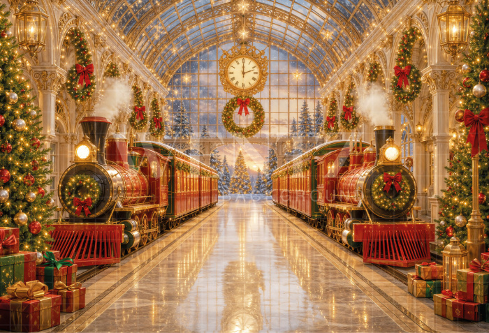 Fundo Fotográfico em Tecido Estação de Natal / Backdrop 8472