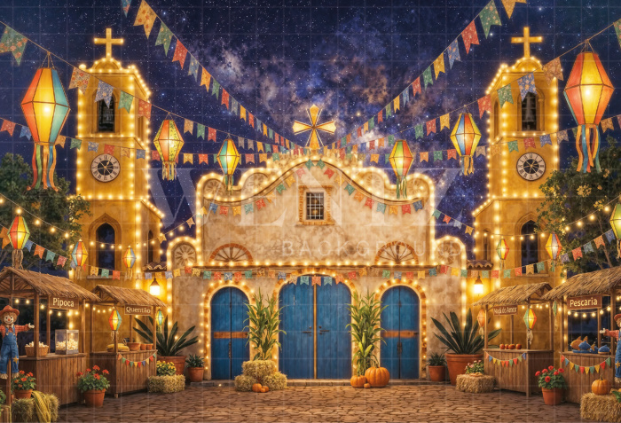 Fundo Fotográfico em Tecido Igreja de São João / Backdrop 8275