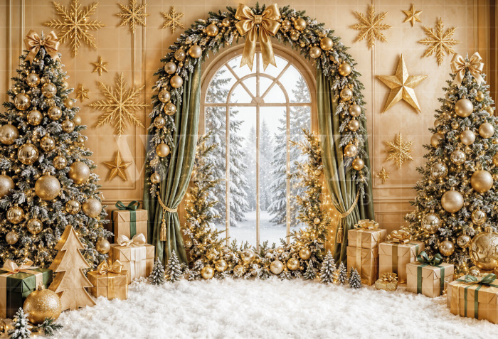 Fundo Fotográfico em Tecido Janela Natal / Backdrop 8540