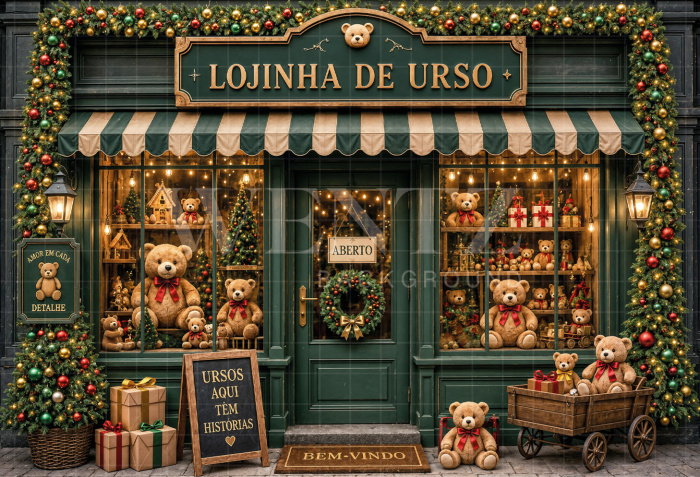 Fundo Fotográfico em Tecido Loja de Natal / Backdrop 8566