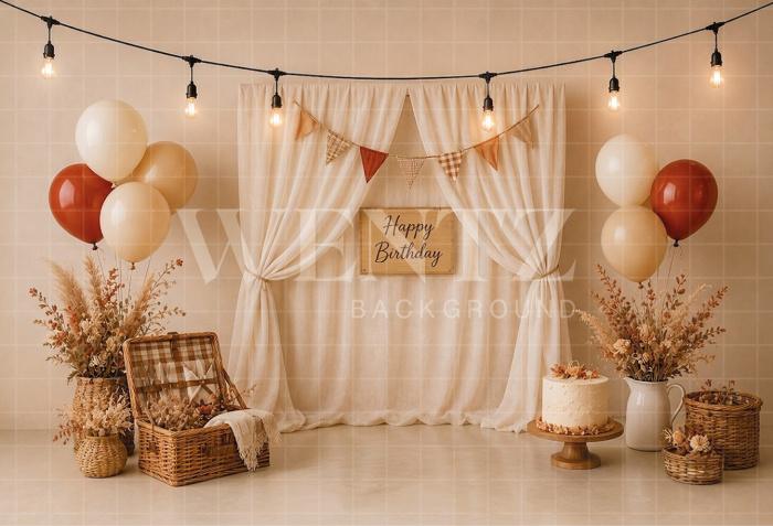 Fundo Fotográfico em Tecido Smash The Cake / Backdrop 8682