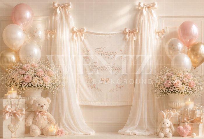 Fundo Fotográfico em Tecido Smash The Cake / Backdrop 8707
