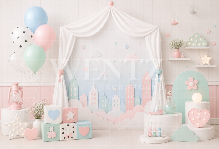 Fundo Fotográfico em Tecido Smash The Cake / Backdrop 8735