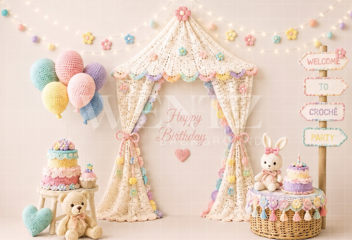 Fundo Fotográfico em Tecido Smash The Cake / Backdrop 8777