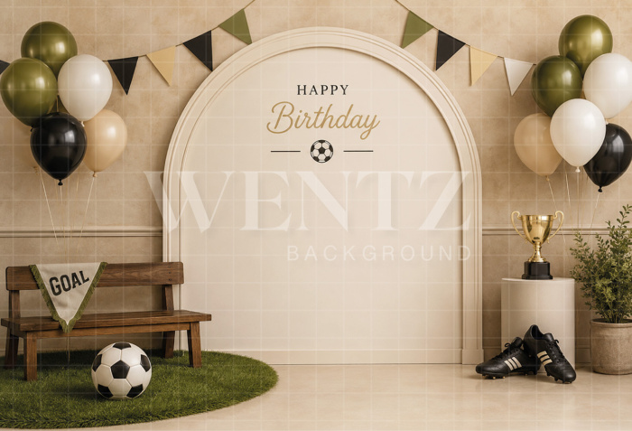 Fundo Fotográfico em Tecido Smash The Cake Futebol / Backdrop 8690