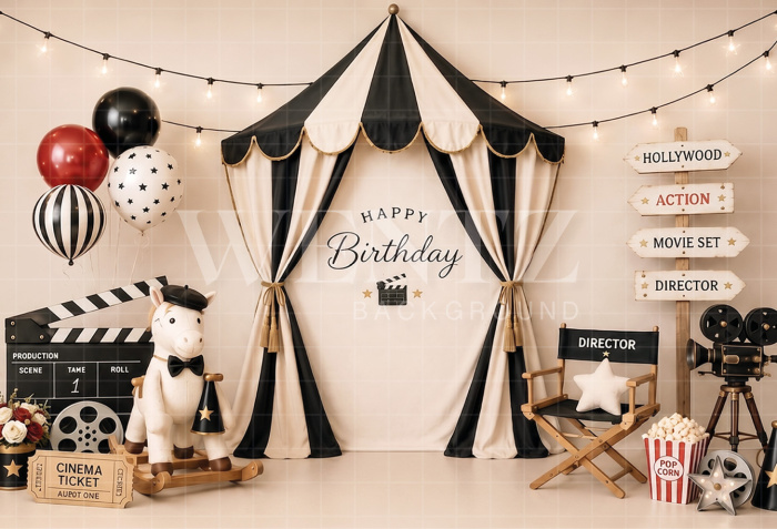 Fundo Fotográfico em Tecido Smash The Cake Mini Diretor / Backdrop 8783