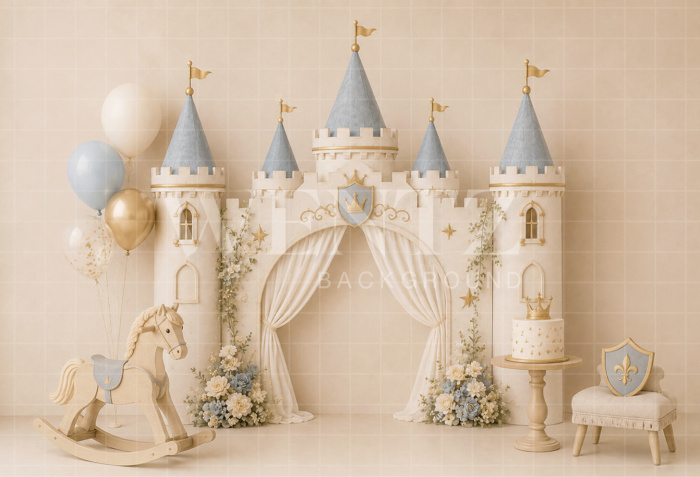 Fundo Fotográfico em Tecido Smash The Cake Príncipe / Backdrop 8693