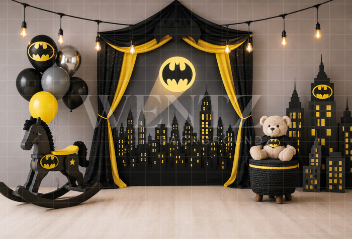 Fundo Fotográfico em Tecido Smash The Cake Super-Herói / Backdrop 8732