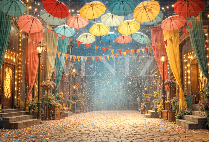 Fundo Fotográfico em Tecido Vila de Carnaval / Backdrop 8101