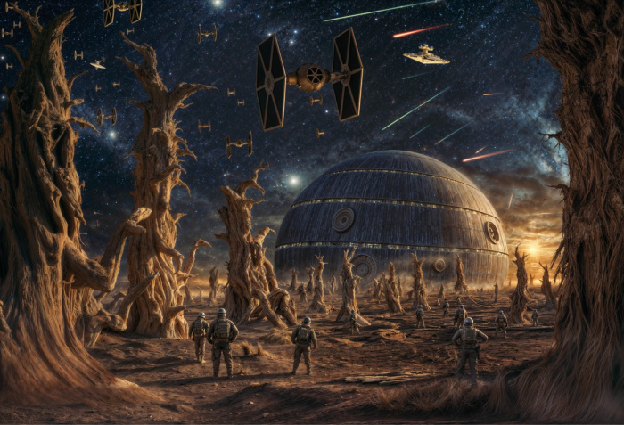 Fundo Fotográfico em Tecido Star Wars Dia dos Pais / Backdrop 6134