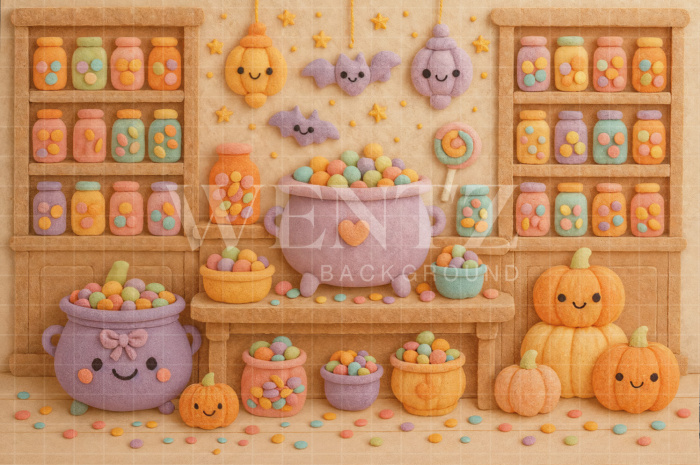 Fundo Fotográfico em Tecido Halloween / Backdrop 7621