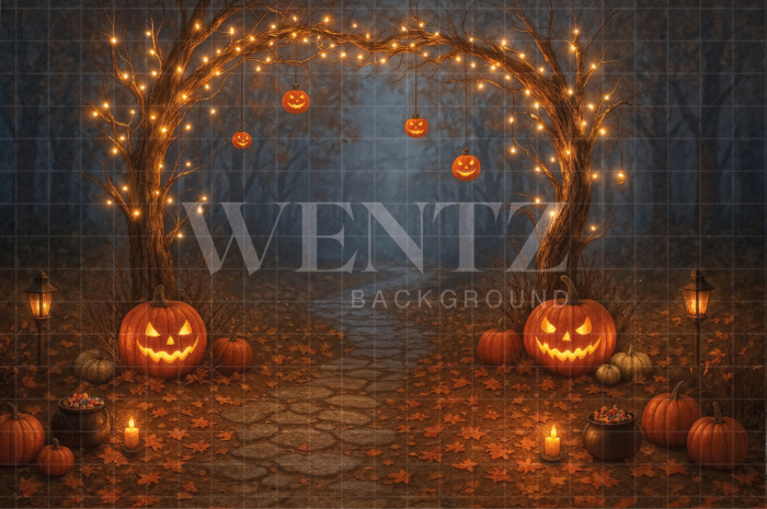 Fundo Fotográfico em Tecido Halloween / Backdrop 7658