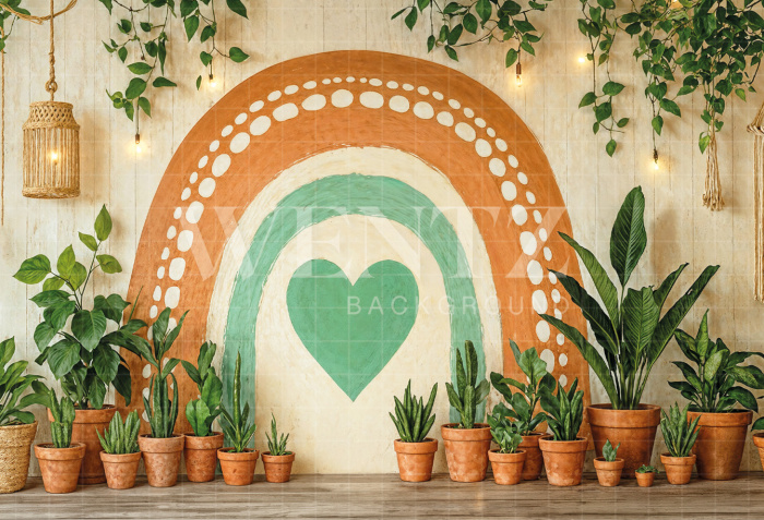 Fundo Fotográfico em Tecido Arco-Íris Boho / Backdrop 7093