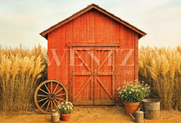 Fundo Fotográfico em Tecido Celeiro / Backdrop 7198