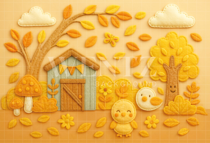 Fundo Fotográfico em Tecido Fazendinha / Backdrop 7214