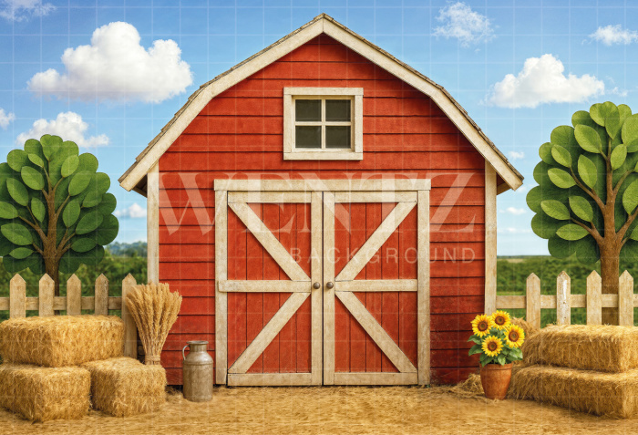 Fundo Fotográfico em Tecido Celeiro / Backdrop 7211