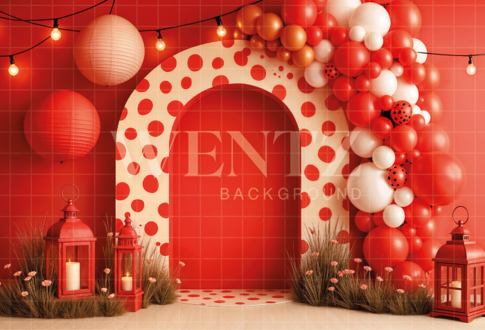 Fundo Fotográfico em Tecido Smash The Cake com Balões / Backdrop 7168