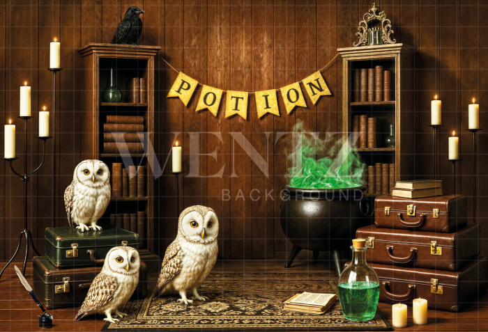 Fundo Fotográfico em Tecido Infantil Poção Magica / Backdrop 7155