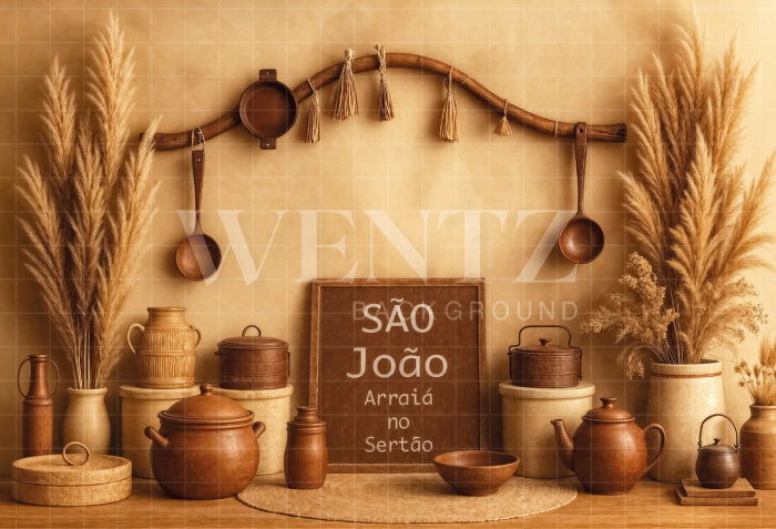 Fundo Fotográfico em Tecido Cenário Festa Junina / Backdrop 7043