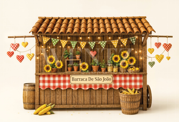 Fundo Fotográfico em Tecido Cenário Festa Junina / Backdrop 7046