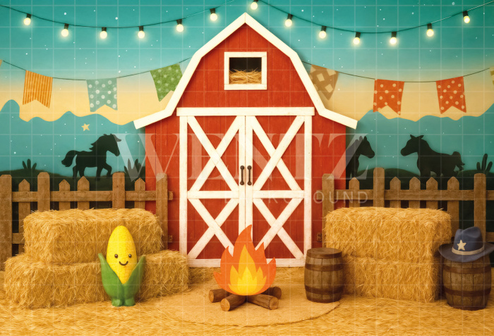 Fundo Fotográfico em Tecido Cenário Festa Junina / Backdrop 7048