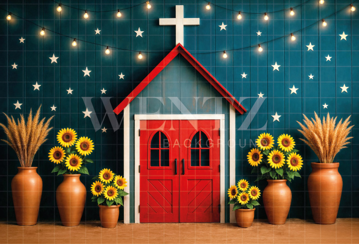 Fundo Fotográfico em Tecido Cenário Festa Junina / Backdrop 7055