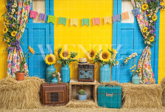 Fundo Fotográfico em Tecido Cenário Festa Junina / Backdrop 6970