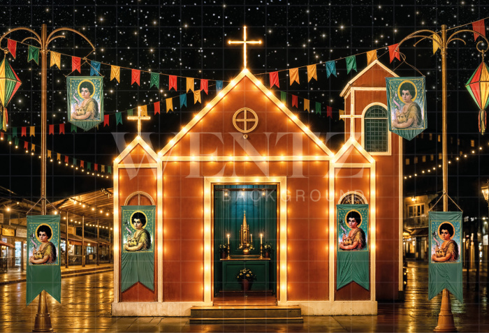 Fundo Fotográfico em Tecido Capela de São João / Backdrop 6987