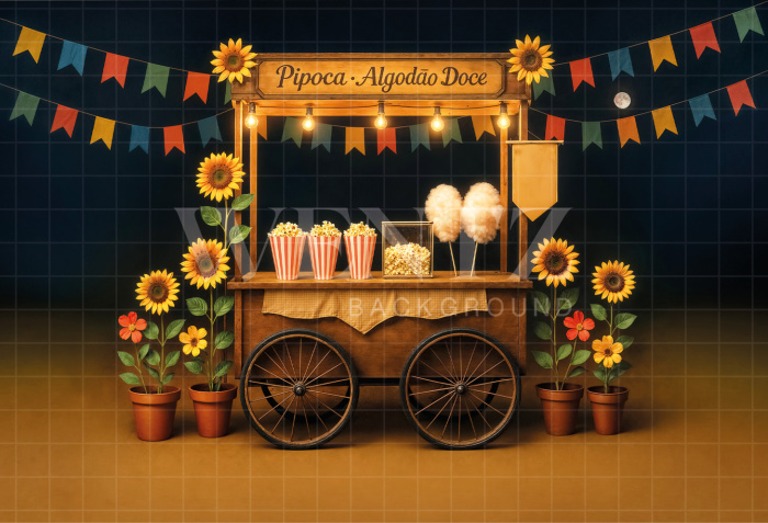 Fundo Fotográfico em Tecido Cenário Festa Junina / Backdrop 6995