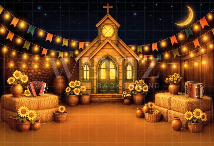 Fundo Fotográfico em Tecido Cenário Festa Junina / Backdrop 7002