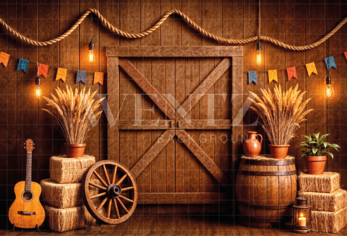 Fundo Fotográfico em Tecido Cenário Festa Junina / Backdrop 7017