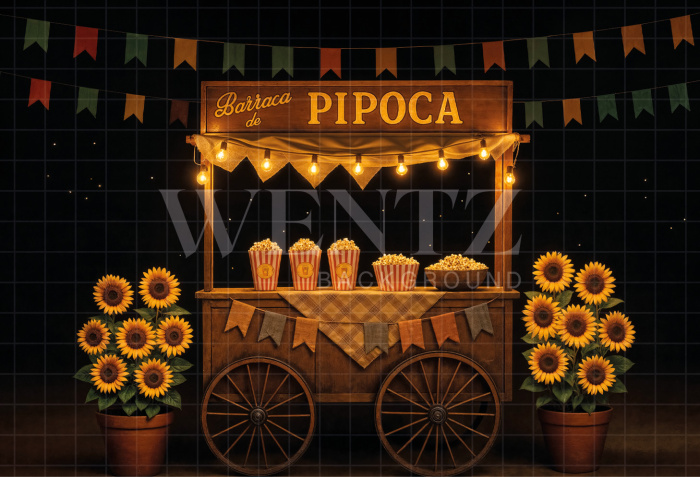 Fundo Fotográfico em Tecido Cenário Festa Junina / Backdrop 7018