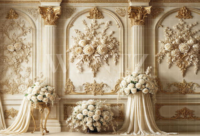 Fundo Fotográfico em Tecido Dia das Mães Floral / Backdrop 6845