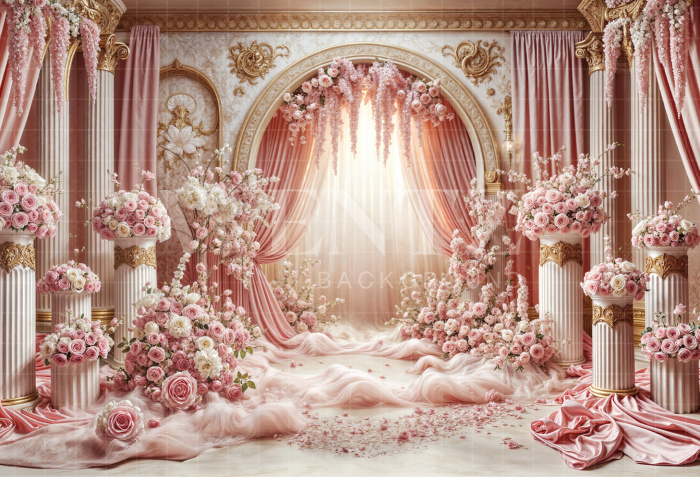 Fundo Fotográfico em Tecido Dia das Mães Sala Grega / Backdrop 6860