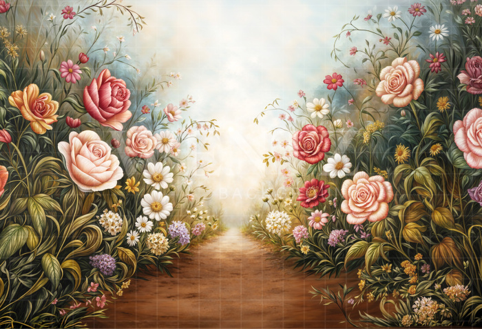 Fundo Fotográfico em Tecido Dia das Mães Floral / Backdrop 6869