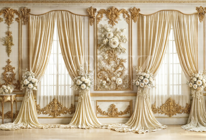 Fundo Fotográfico em Tecido Dia das Mães Janelas Floridas / Backdrop 6852