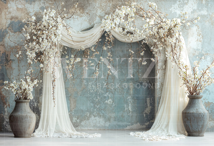 Fundo Fotográfico em Tecido Dia das Mães Arco Floral / Backdrop 6888