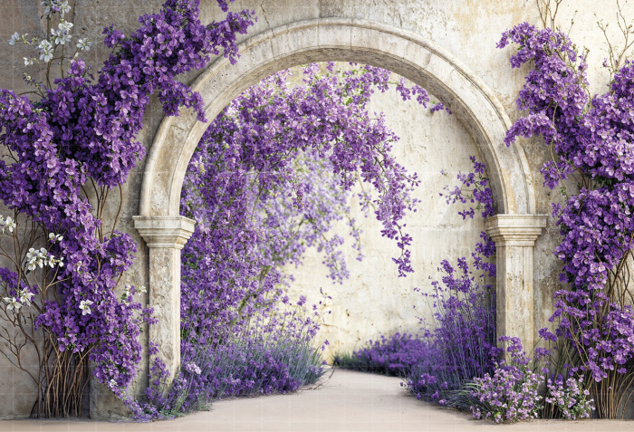 Fundo Fotográfico em Tecido Dia das Mães Arco Floral / Backdrop 6897