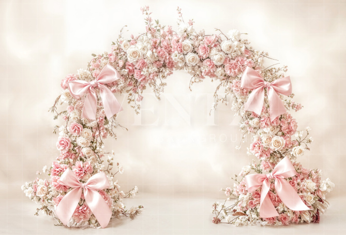 Fundo Fotográfico em Tecido Dia das Mães Arco Floral / Backdrop 6909