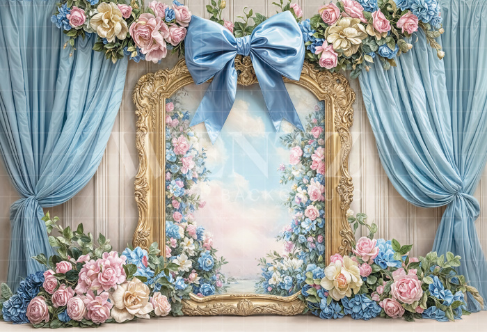 Fundo Fotográfico em Tecido Dia das Mães Floral / Backdrop 6925