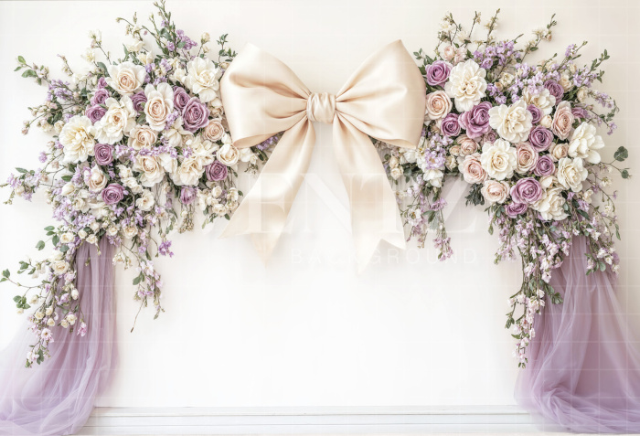 Fundo Fotográfico em Tecido Dia das Mães Arco Floral / Backdrop 6928