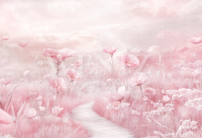 Fundo Fotográfico em Tecido Dia das Mães Jardim / Backdrop 6934