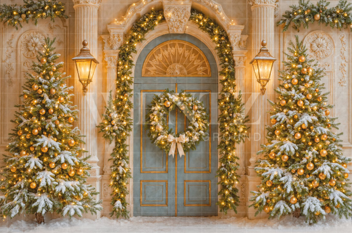Fundo Fotográfico em Tecido Fachada de Natal / Backdrop 7578