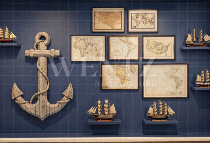 Fundo Fotográfico em Tecido Ancora Dia dos Pais / Backdrop 7268