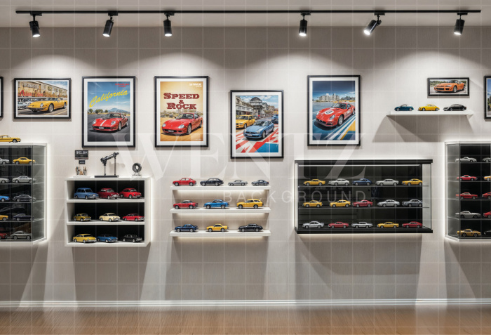 Fundo Fotográfico em Tecido Coleção de Carros Dia dos Pais / Backdrop 7270