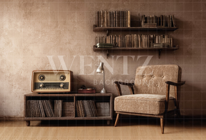 Fundo Fotográfico em Tecido Sala Rustica Dia dos Pais / Backdrop 7315